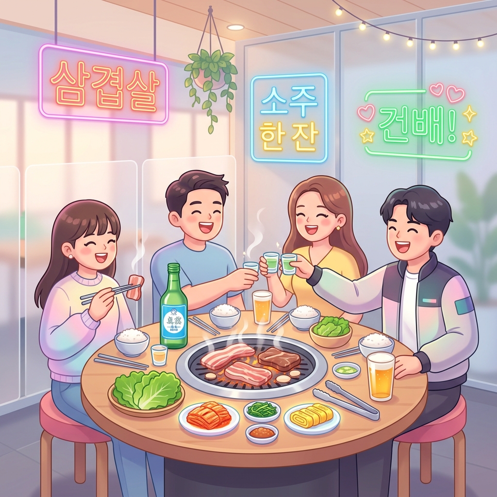 Korean BBQ Illustration